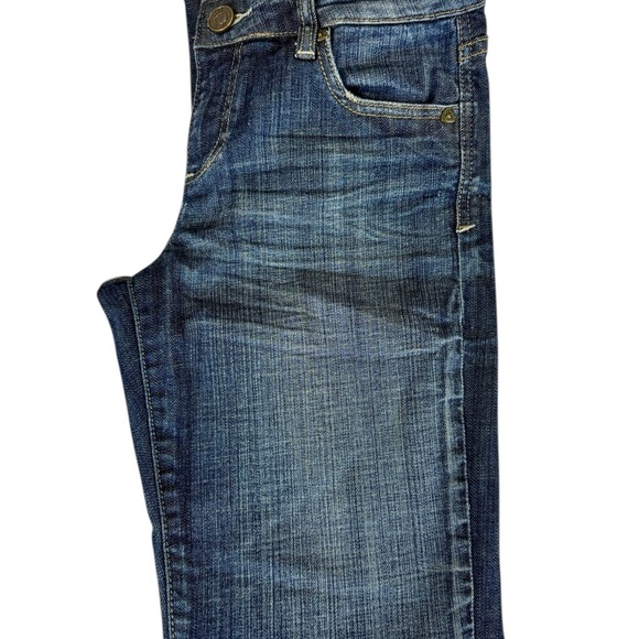 Kut from the Kloth Blue Jeans Size 4 Blue Wash Straight Leg Retro 90's Y2K - Picture 3 of 5